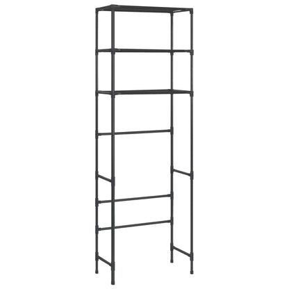 Toilettenregal 3 Ablagen Schwarz 53x28x169 cm - Pazzar.ch