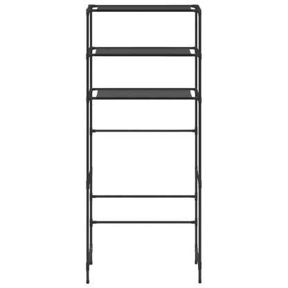 Waschmaschinenregal 3 Ablagen Schwarz 69x28x169 cm - Pazzar.ch