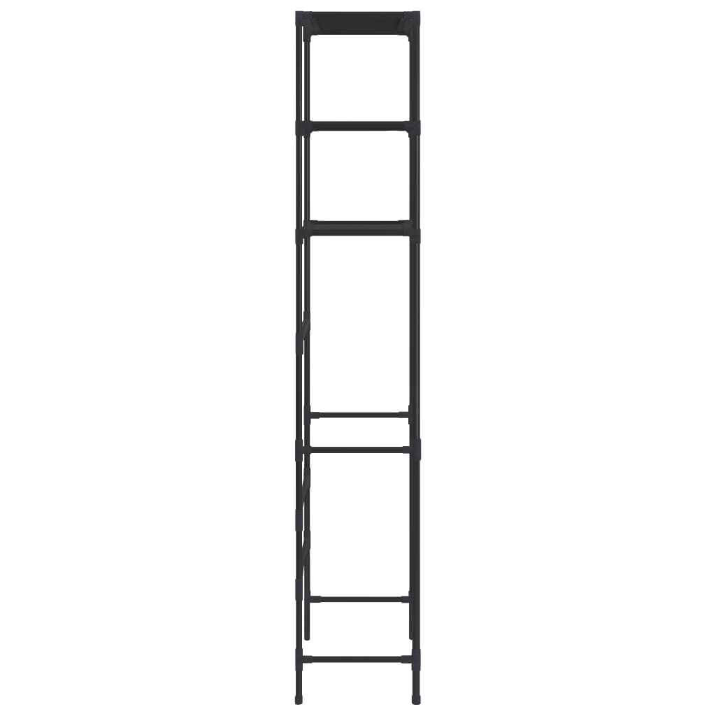 Waschmaschinenregal 3 Ablagen Schwarz 69x28x169 cm - Pazzar.ch