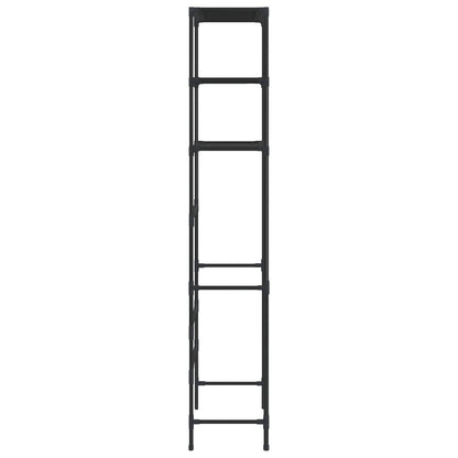 Waschmaschinenregal 3 Ablagen Schwarz 69x28x169 cm - Pazzar.ch
