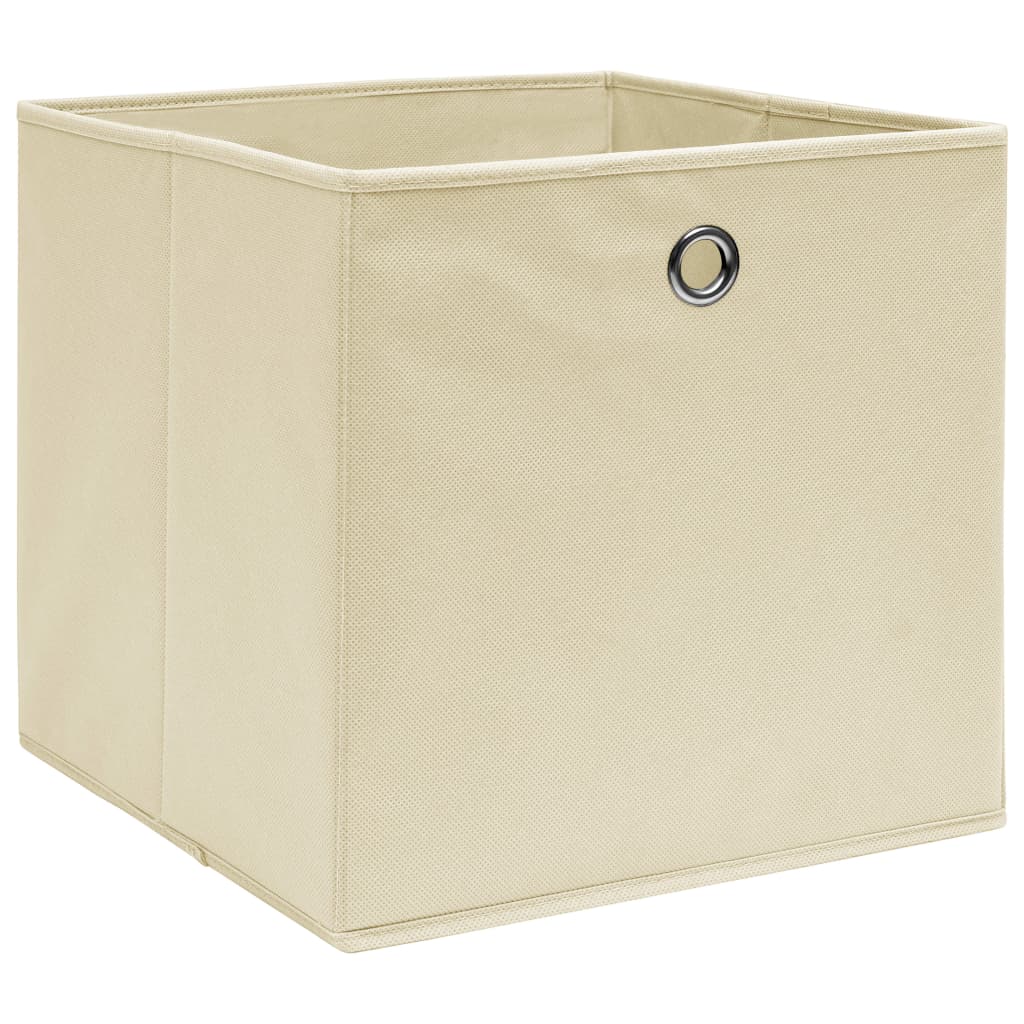 Aufbewahrungsboxen 4 Stk. Creme 32x32x32 cm Stoff - Pazzar.ch