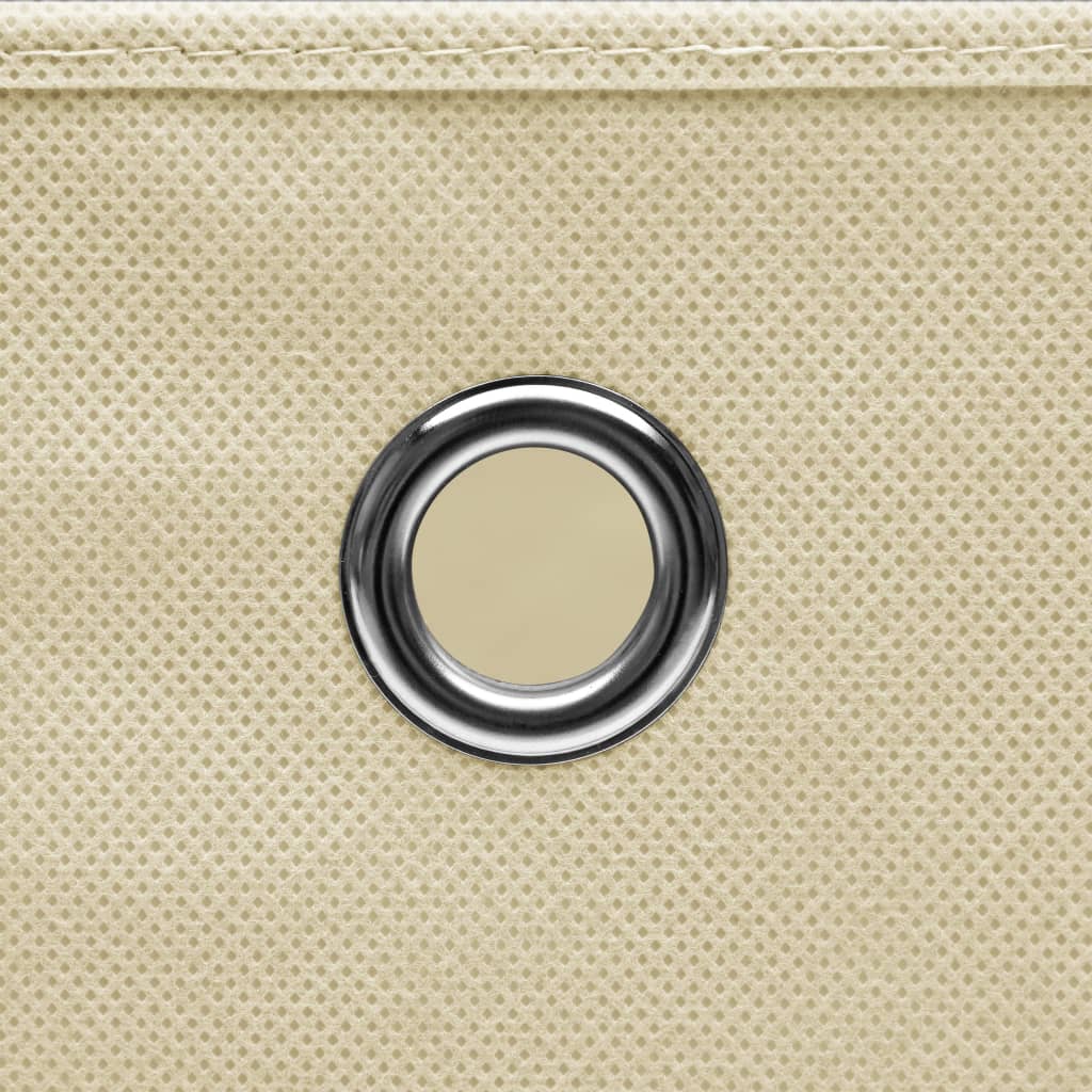 Aufbewahrungsboxen 4 Stk. Creme 32x32x32 cm Stoff - Pazzar.ch