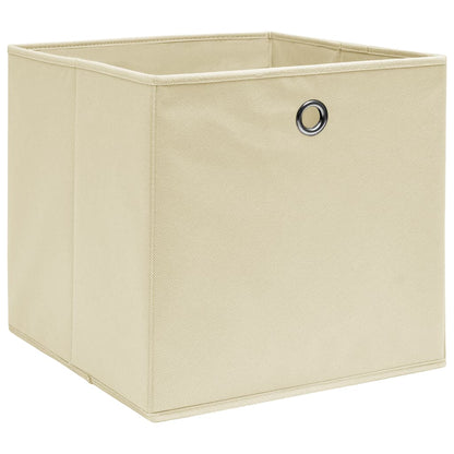 Aufbewahrungsboxen 10 Stk. Creme 32x32x32 cm Stoff - Pazzar.ch