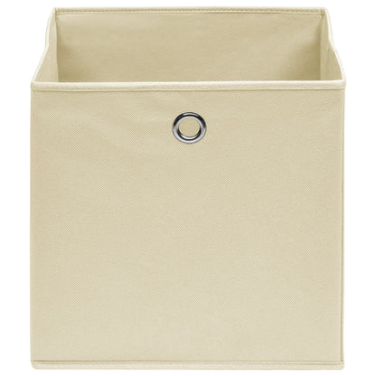 Aufbewahrungsboxen 10 Stk. Creme 32x32x32 cm Stoff - Pazzar.ch