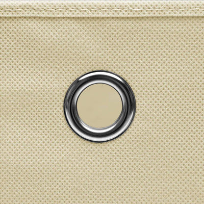 Aufbewahrungsboxen 10 Stk. Creme 32x32x32 cm Stoff - Pazzar.ch