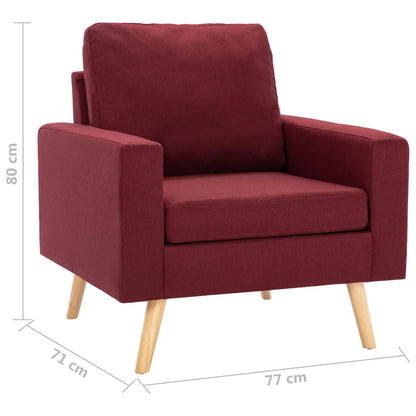 Sessel Weinrot Stoff - Pazzar.ch