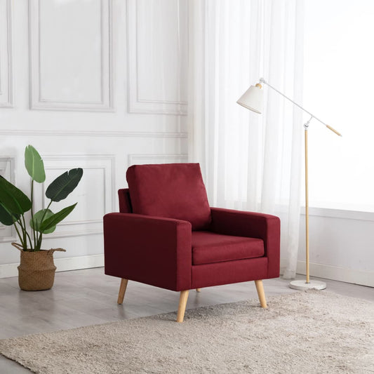 Sessel Weinrot Stoff - Pazzar.ch