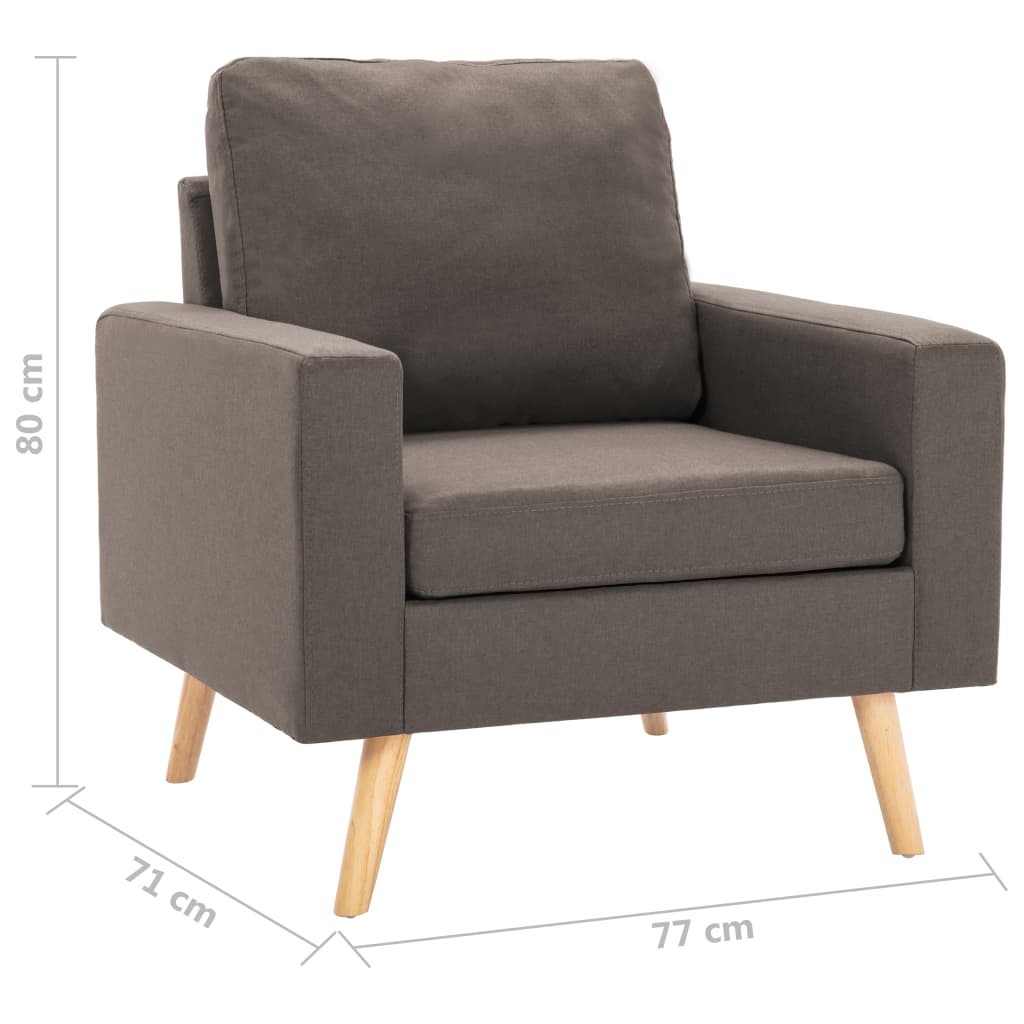 Sessel Taupe Stoff - Pazzar.ch