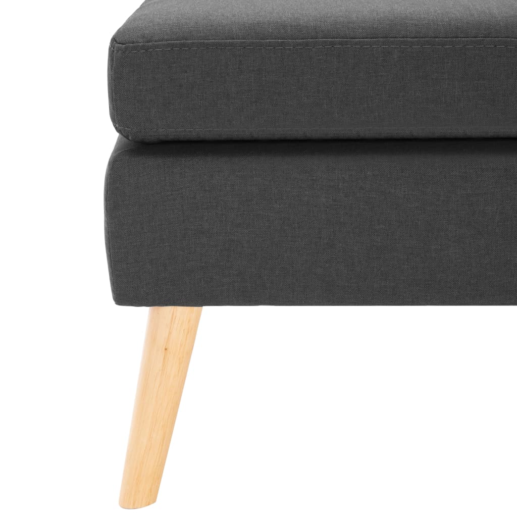 Fußhocker Dunkelgrau Stoff - Pazzar.ch