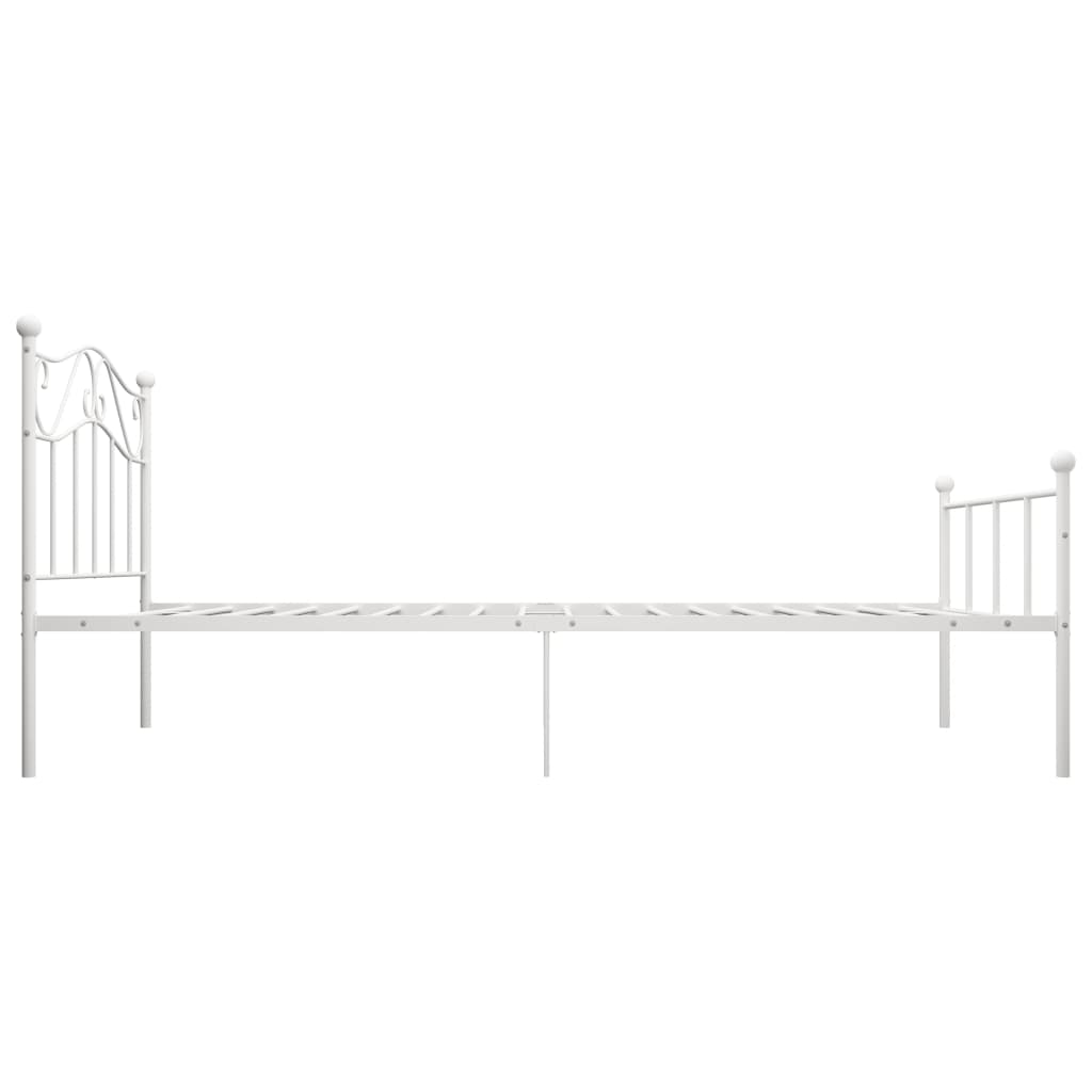 Bettgestell Weiß Metall 100×200 cm - Pazzar.ch