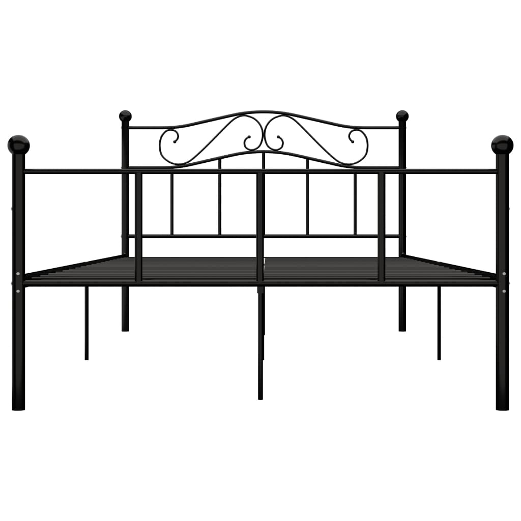 Bettgestell Schwarz Metall 120x200 cm - Pazzar.ch