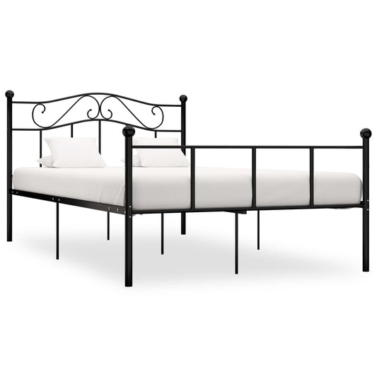 Bettgestell Schwarz Metall 140×200 cm - Pazzar.ch