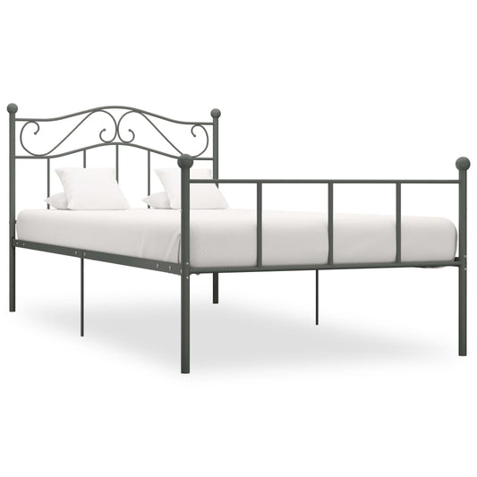 Bettgestell Grau Metall 100 × 200 cm - Pazzar.ch