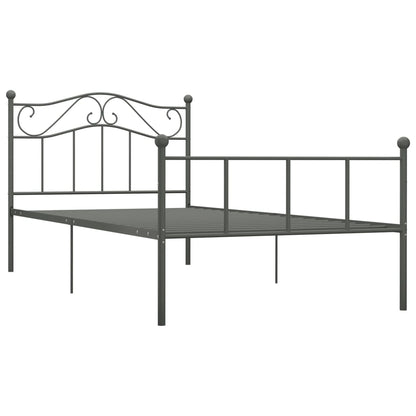 Bettgestell Grau Metall 100 × 200 cm - Pazzar.ch