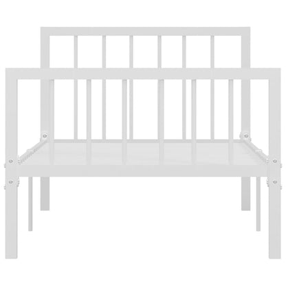 Bettgestell Weiß Metall 90×200 cm - Pazzar.ch