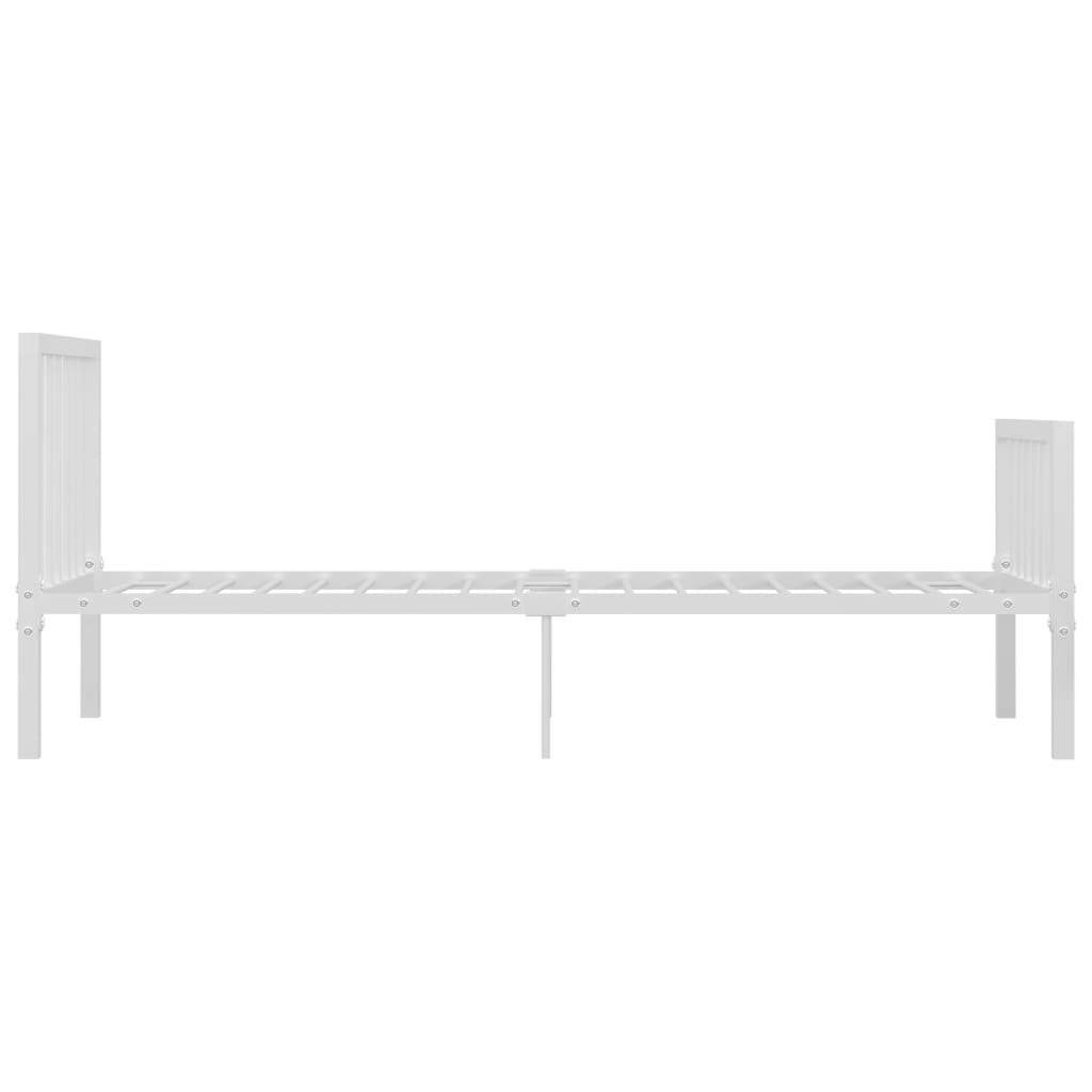 Bettgestell Weiß Metall 90×200 cm