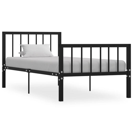 Bettgestell Schwarz Metall 90×200 cm - Pazzar.ch