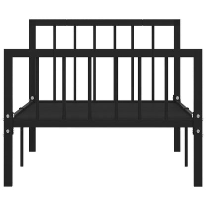 Bettgestell Schwarz Metall 100 × 200 cm - Pazzar.ch