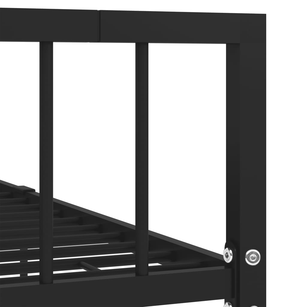 Bettgestell Schwarz Metall 120x200 cm - Pazzar.ch