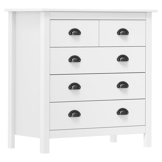 Sideboard Hill Weiß 79x40x80 cm Massivholz Kiefer - Pazzar.ch