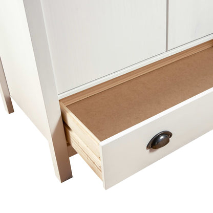 Kleiderschrank mit 2 Türen Hill Weiß 89x50x170 cm Kiefernholz - Pazzar.ch
