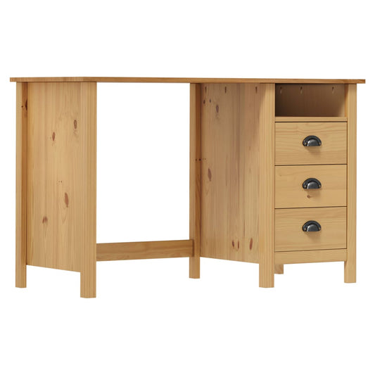 Schreibtisch Hill mit 3 Schubladen 120×50×74 cm Kiefernholz - Pazzar.ch