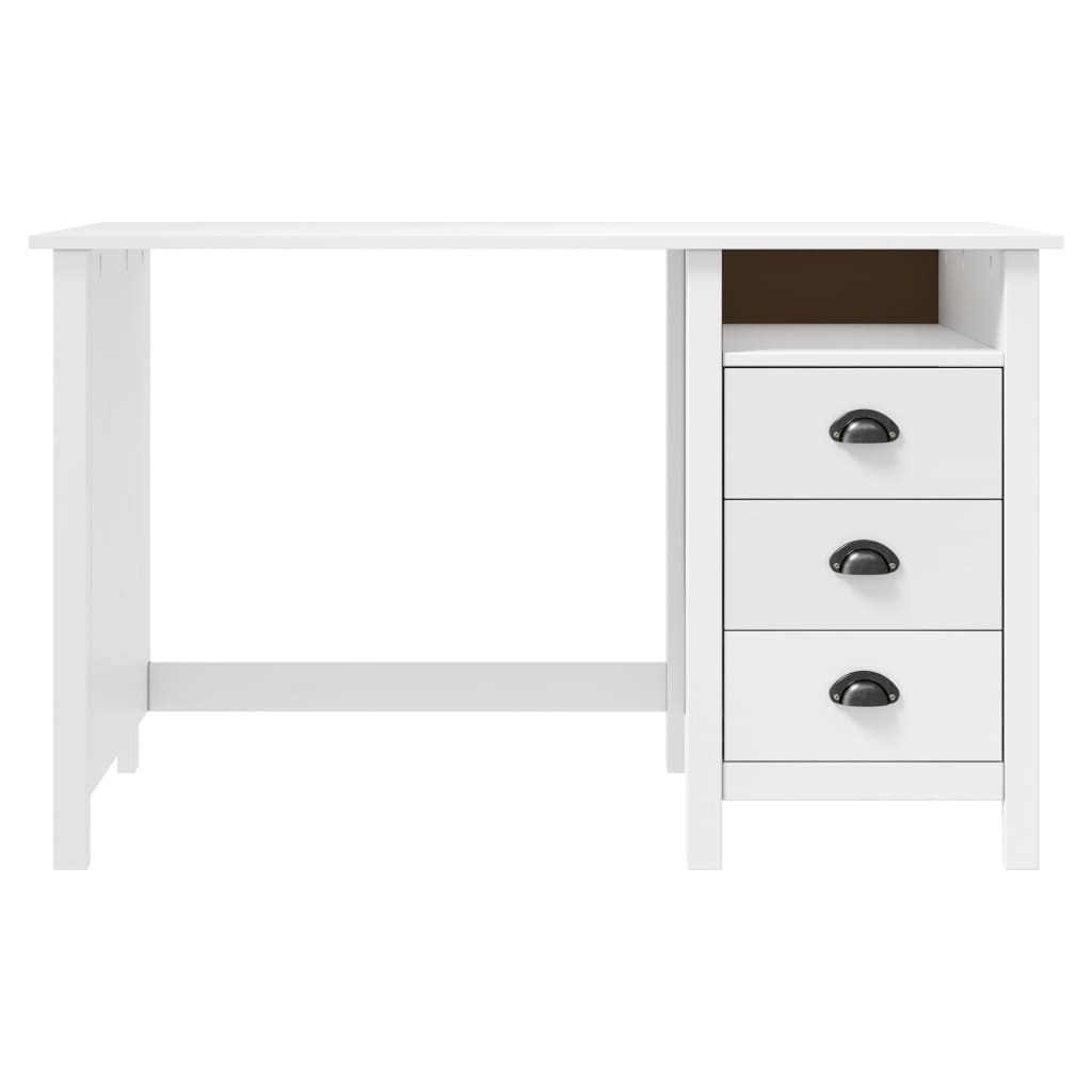 Schreibtisch Hill mit 3 Schubladen 120x50x74 cm Kiefernholz - Pazzar.ch