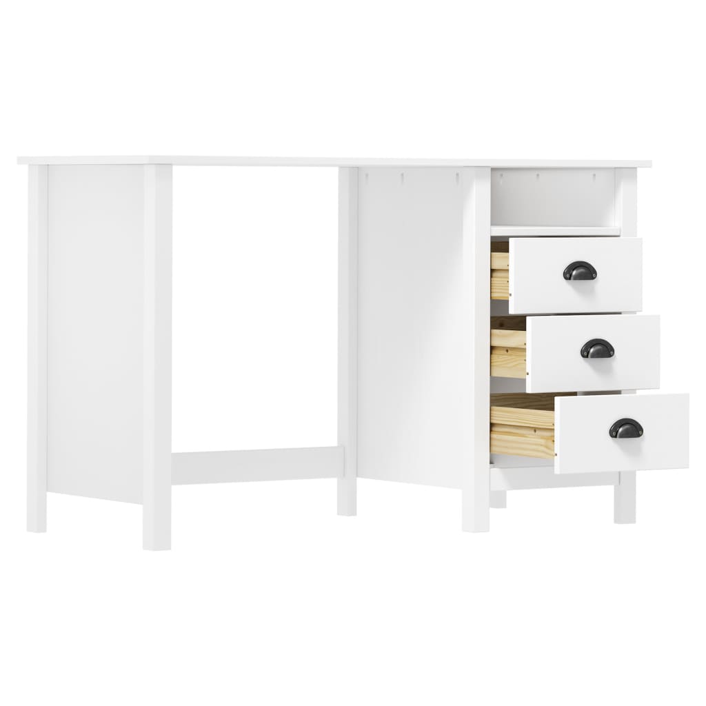 Schreibtisch Hill mit 3 Schubladen 120x50x74 cm Kiefernholz - Pazzar.ch