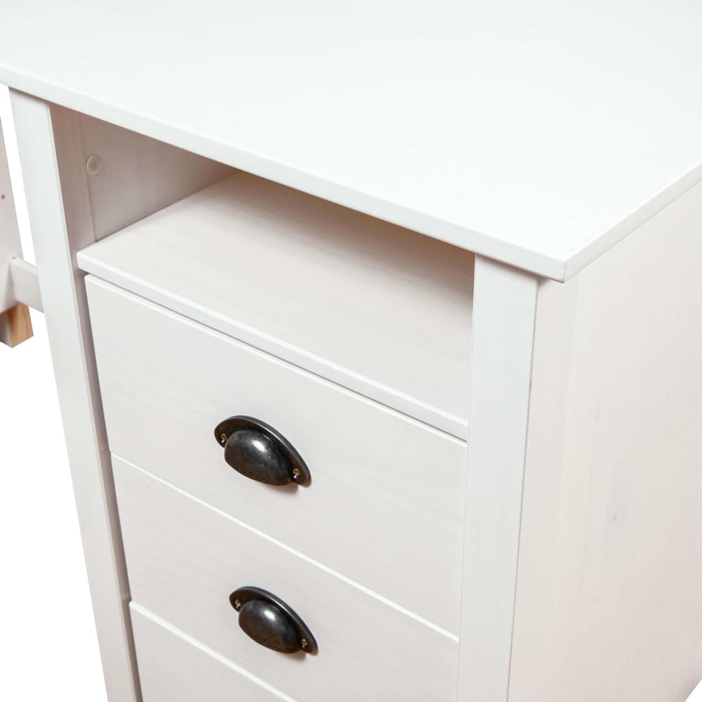 Schreibtisch Hill mit 3 Schubladen 120x50x74 cm Kiefernholz - Pazzar.ch