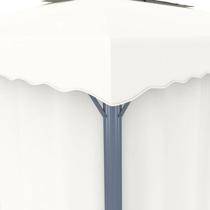 Pavillon mit Vorhang 3x3 m Cremeweiß Aluminium - Pazzar.ch