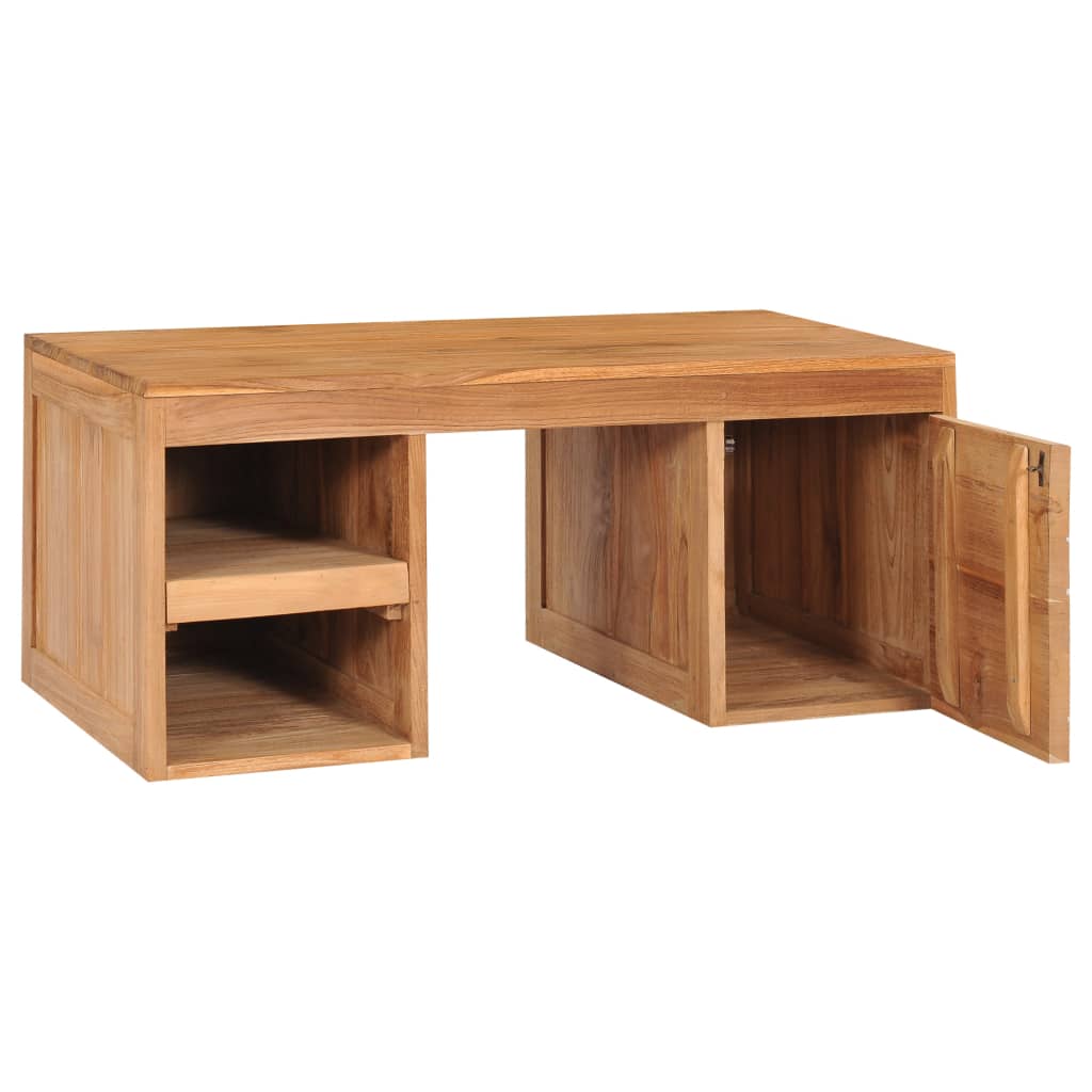 Couchtisch 90×50×40 cm Massivholz Teak - Pazzar.ch