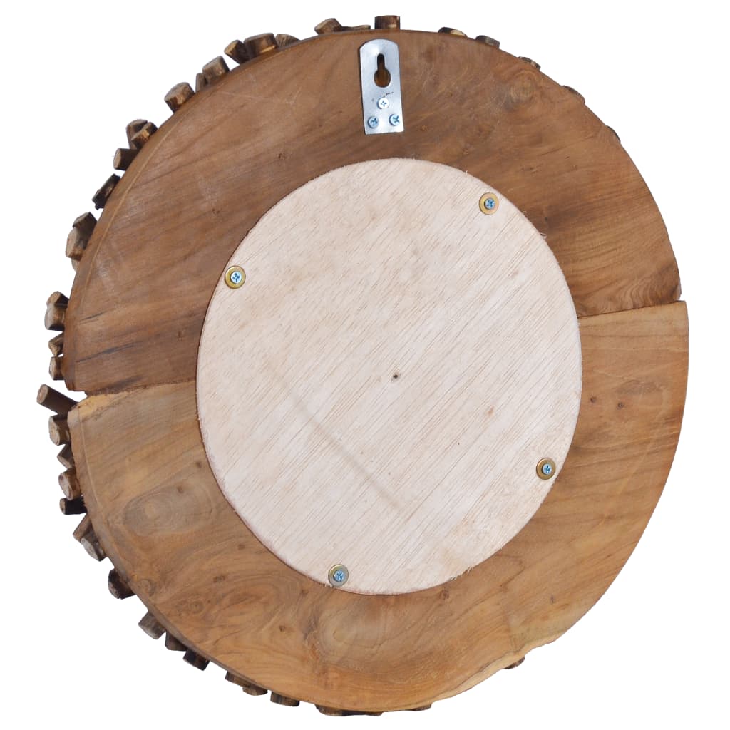 Wandspiegel 40 cm Teak Rund - Pazzar.ch