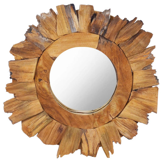 Wandspiegel 40 cm Teak Rund - Pazzar.ch