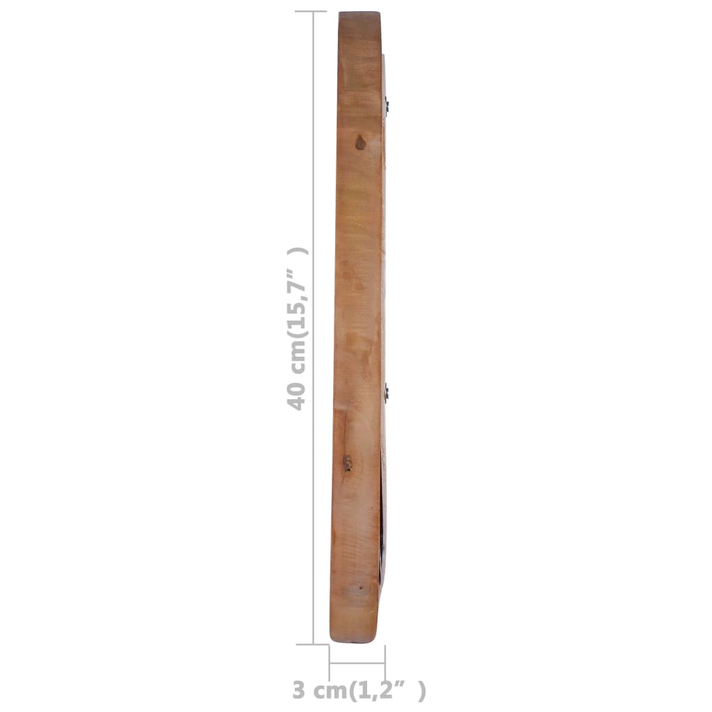 Wandspiegel 40 cm Teak Rund - Pazzar.ch