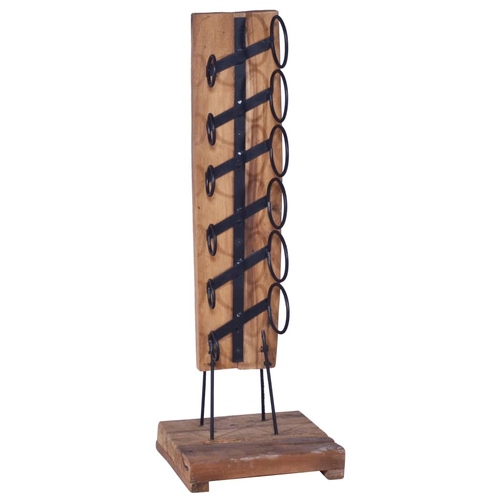 Weinständer für 6 Flaschen 35x35x100 cm Massivholz Teak - Pazzar.ch