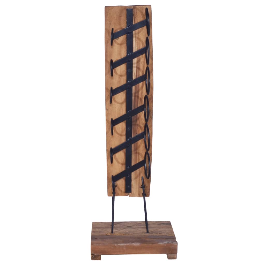 Weinständer für 6 Flaschen 35x35x100 cm Massivholz Teak - Pazzar.ch