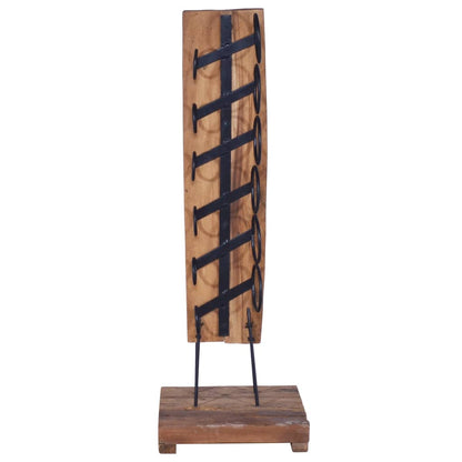 Weinständer für 6 Flaschen 35x35x100 cm Massivholz Teak - Pazzar.ch