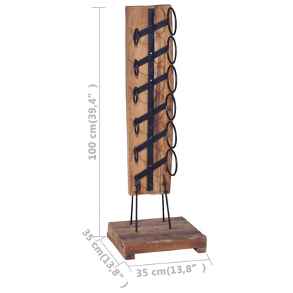 Weinständer für 6 Flaschen 35x35x100 cm Massivholz Teak - Pazzar.ch