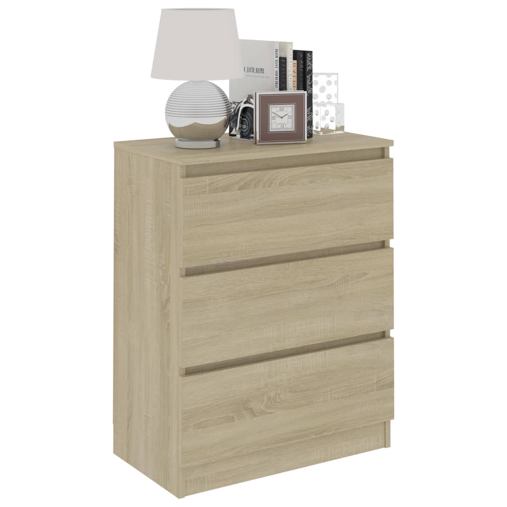 Sideboard Sonoma-Eiche 60x35x76 cm Holzwerkstoff - Pazzar.ch