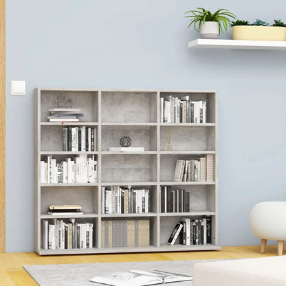 CD-Regal Betongrau 102x23x89,5 cm Holzwerkstoff - Pazzar.ch