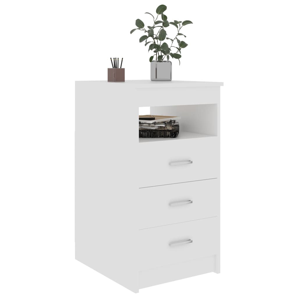 Sideboard mit Schubladen Weiß 40x50x76 cm Holzwerkstoff - Pazzar.ch
