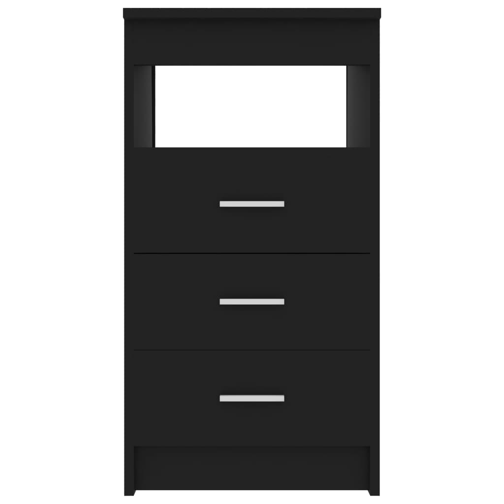 Sideboard mit Schubladen Schwarz 40x50x76 cm Holzwerkstoff - Pazzar.ch