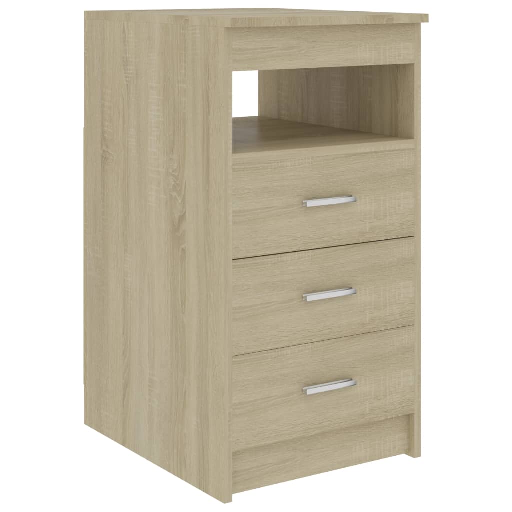 Sideboard mit Schubladen Sonoma-Eiche 40x50x76 cm Holzwerkstoff - Pazzar.ch