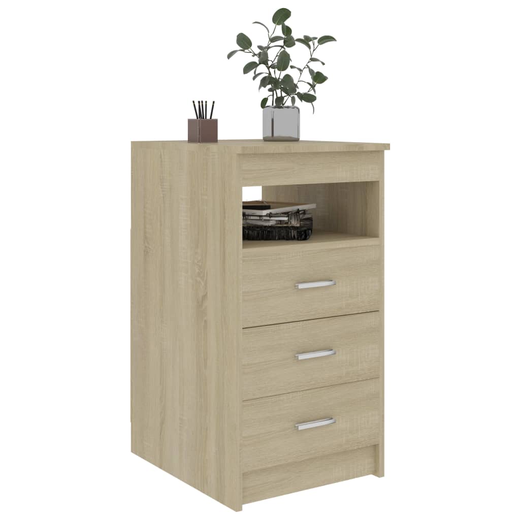 Sideboard mit Schubladen Sonoma-Eiche 40x50x76 cm Holzwerkstoff - Pazzar.ch