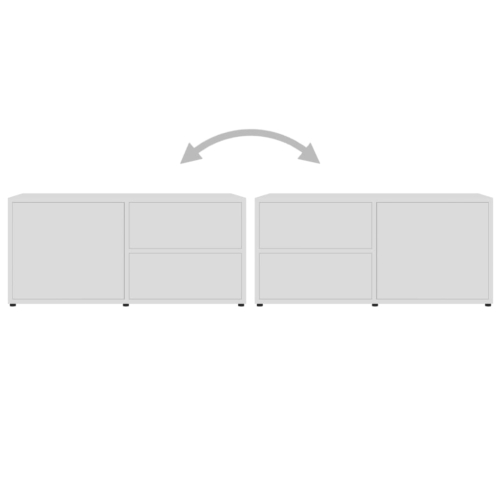 TV-Schrank Weiß 80x34x36 cm Holzwerkstoff - Pazzar.ch