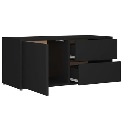 TV-Schrank Schwarz 80x34x36 cm Holzwerkstoff - Pazzar.ch