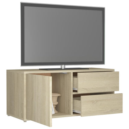 TV-Schrank Sonoma-Eiche 80x34x36 cm Holzwerkstoff - Pazzar.ch