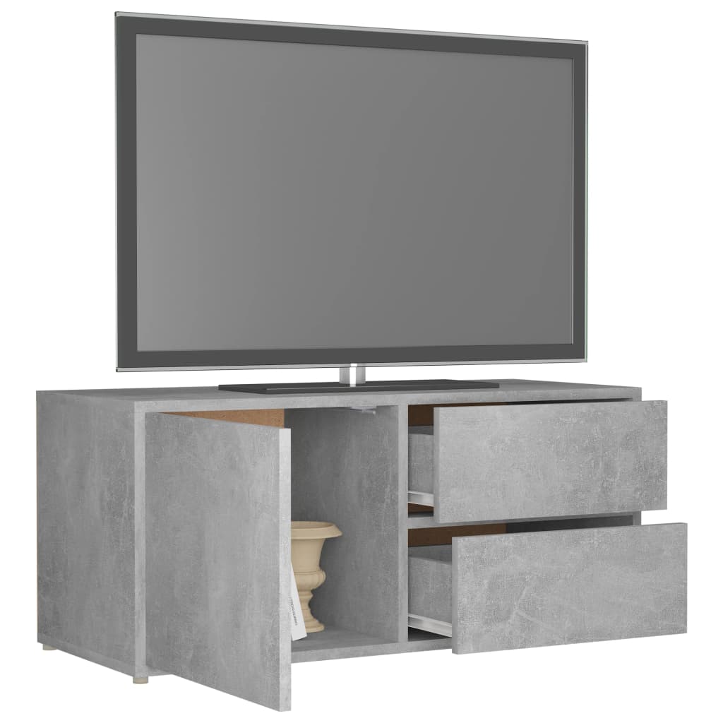 TV-Schrank Betongrau 80x34x36 cm Holzwerkstoff - Pazzar.ch