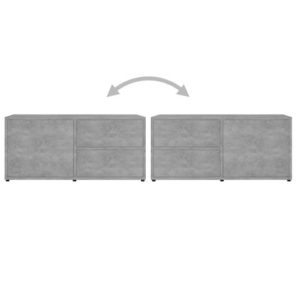 TV-Schrank Betongrau 80x34x36 cm Holzwerkstoff - Pazzar.ch