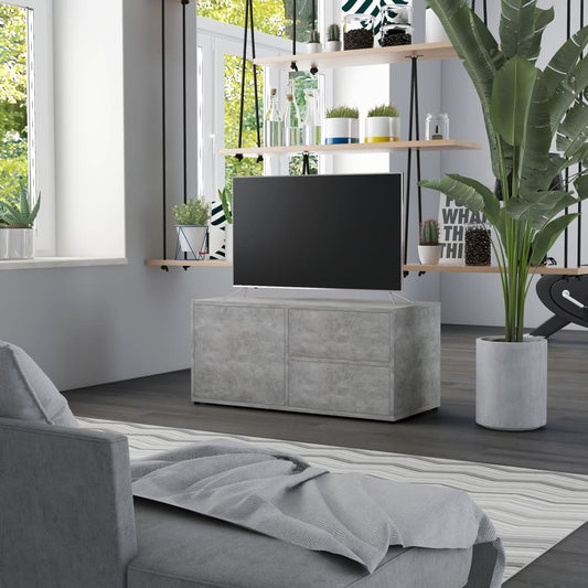TV-Schrank Betongrau 80x34x36 cm Holzwerkstoff - Pazzar.ch